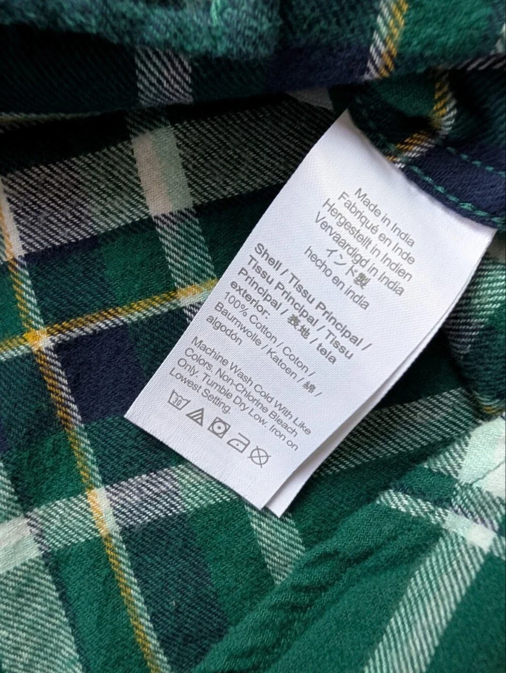 J Crew Men's Green Plaid Flannel Button-Up Shirt Sz M 100% Cotton‎ Soft Fall